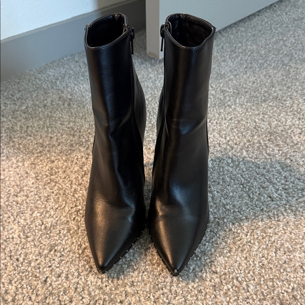 JustFab Sleek Black Ankle Booties